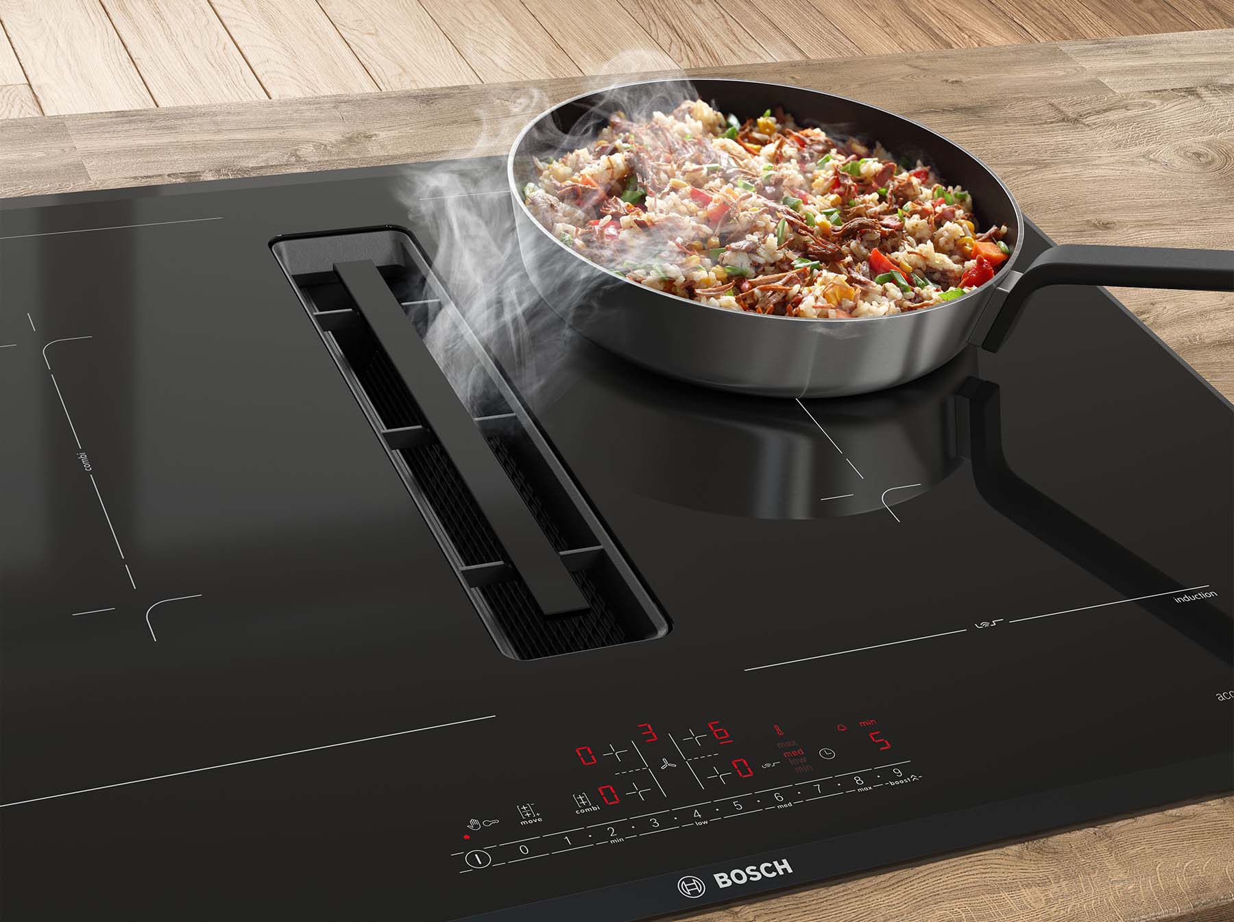 Bosch accentline vanginkelkeukens bediening carbon black